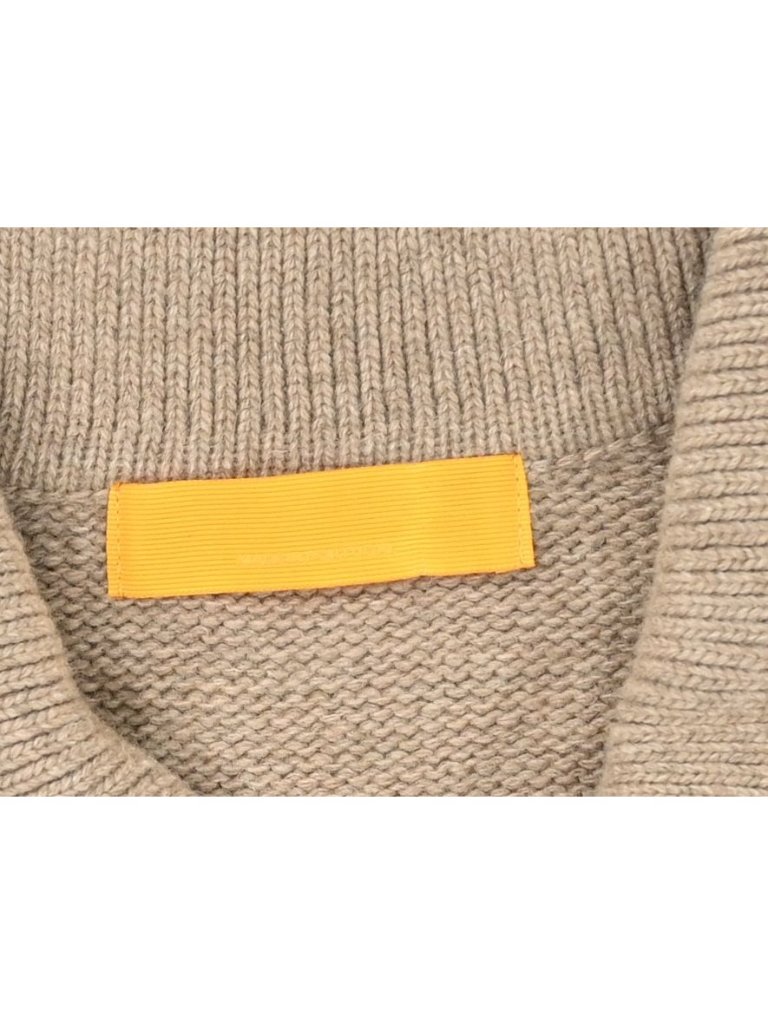 Yellow Label Co Knit Polo Sweater In Tan — image 2 of 4